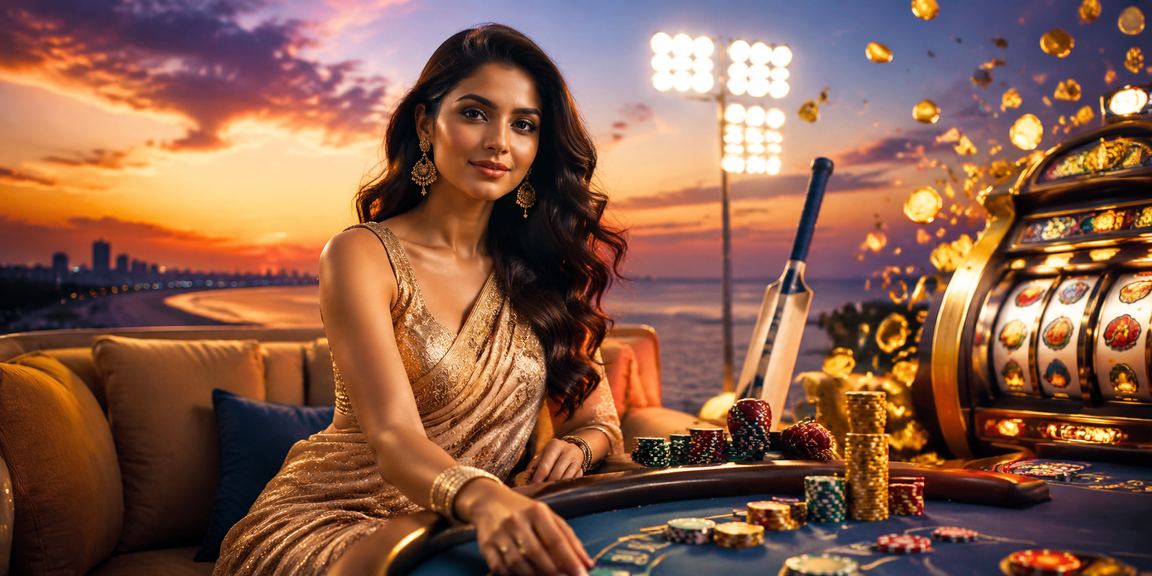Exciting IPL cricket night match with fans cheering in stadium